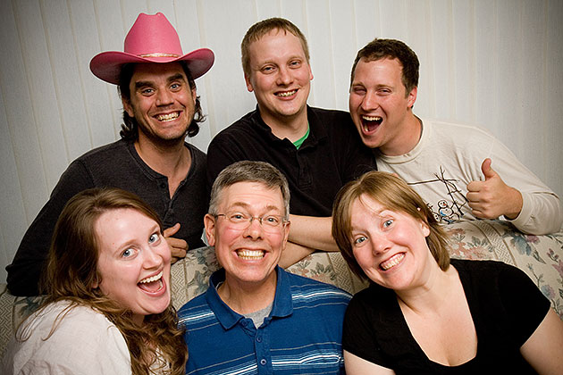 Steve and Family being goofy