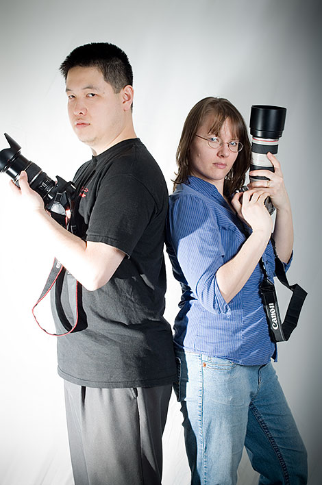 Hire us and we'll shoot you. And you'll look being shot
