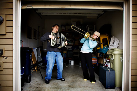 Our uncommon overture with an accordion and trombone. Our album will be available someday.