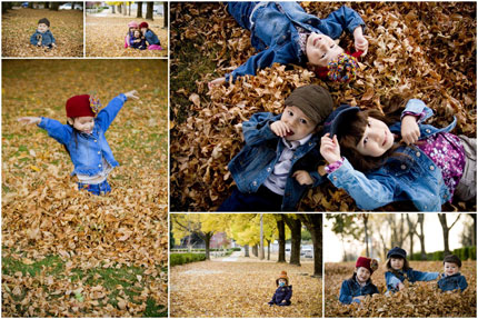 Fall portrait collage