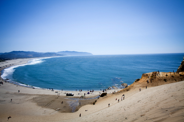 Ocean view from half-way up the sand dune